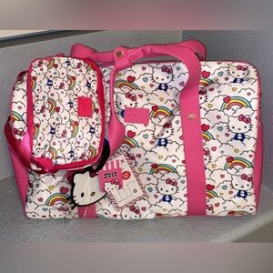 NWT Hello Kitty  3 piece Travel Duffel Bag Set